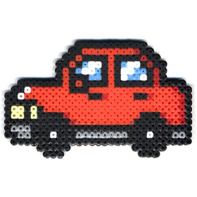 車のアイロンビーズ図案