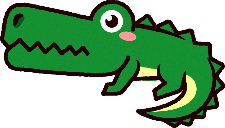 ワニのイラスト/Crocodilian