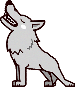 オオカミのイラスト/Wolf