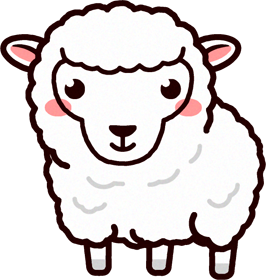 白いヒツジのイラスト/Sheep