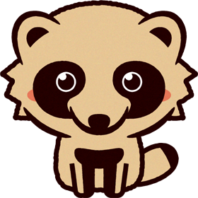 タヌキのイラスト/Raccoon