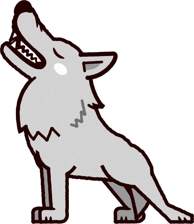 オオカミのイラスト/Wolf