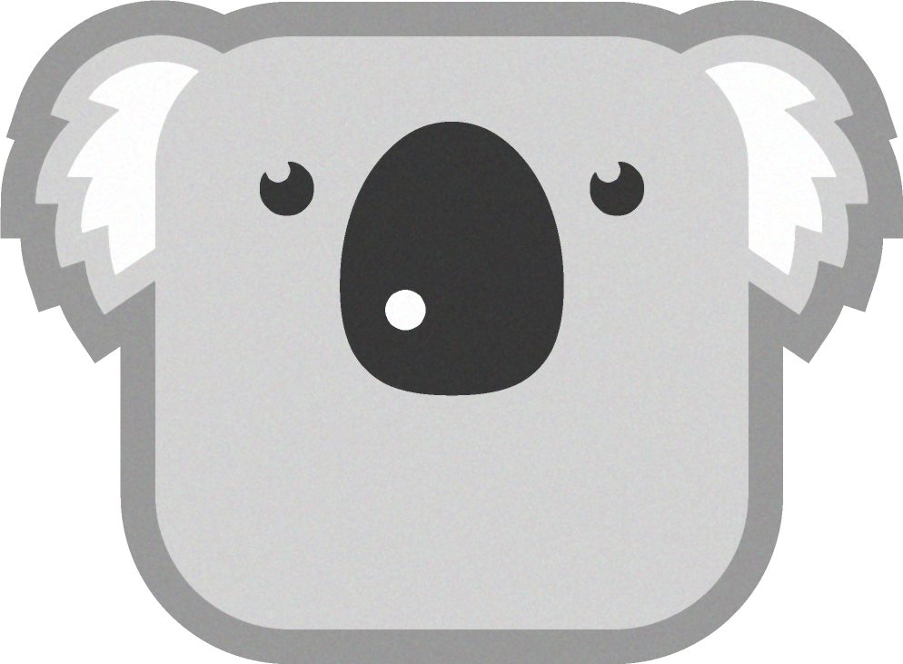 コアラの動物ブロックイラスト