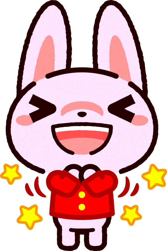 かわいいウサギのイラスト/拍手