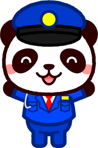 動物の警備員イラスト/パンダ