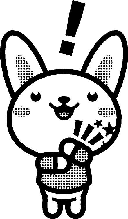 納得の動物イラスト/ウサギ_モノクロイラスト