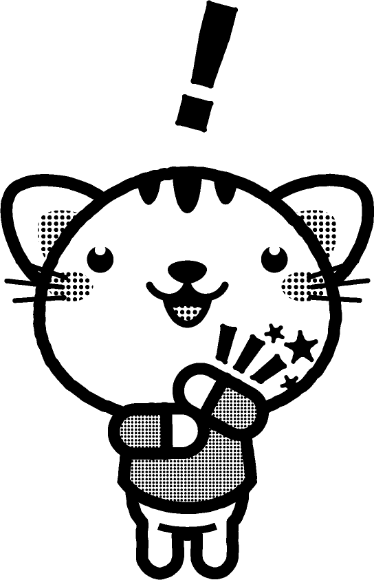 納得の動物イラスト/トラネコ_モノクロイラスト