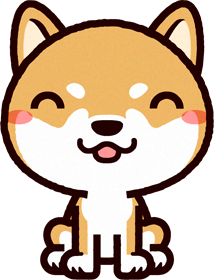 かわいい柴犬のイラスト/座る