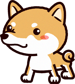 かわいい柴犬のイラスト