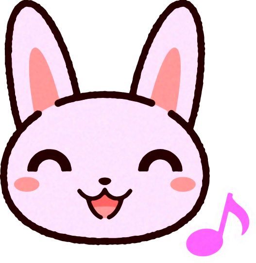 かわいいウサギの顔のイラスト/楽しい