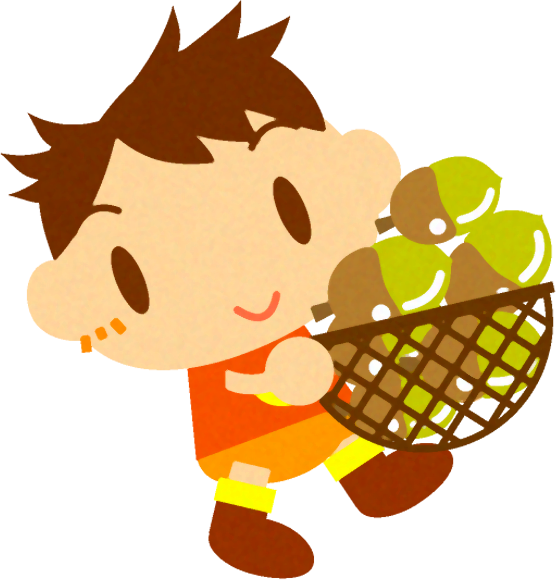ドングリを運ぶ赤ちゃんイラスト/男の子2