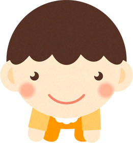 赤ちゃんイラスト/男の子_四つん這い
