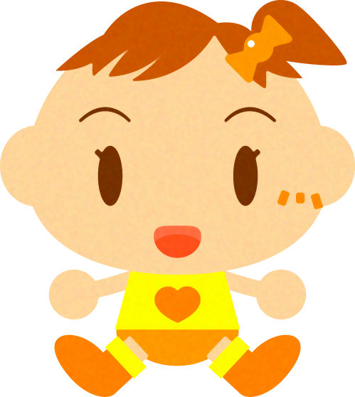 かわいいかわいい赤ちゃんイラスト/女の子2