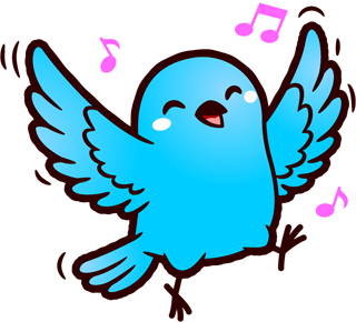 青い鳥/喜ぶのイラスト