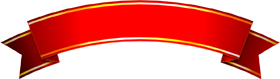 リボンイラスト（赤/アーチ）