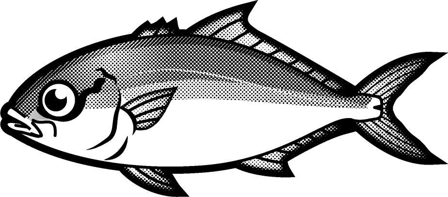 ツムブリのイラスト/モノクロ