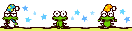 カエルのライン・罫線イラスト