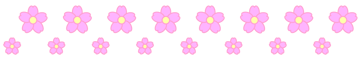桜の花ライン・罫線イラスト/二列