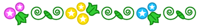 朝顔の花ライン・罫線イラスト