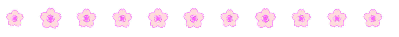桜の花ライン・罫線イラスト/シンボル