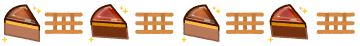 チョコレートケーキのライン・罫線イラスト