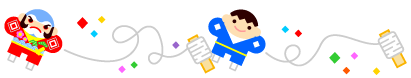 かわいい凧のライン・罫線イラスト