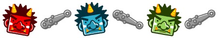 鬼と金棒ライン・罫線イラスト