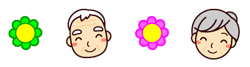 敬老の日ライン・罫線イラスト2