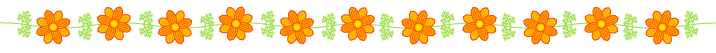 コスモスの花のライン・罫線イラスト/オレンジ色