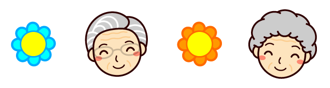 敬老の日ライン・罫線イラスト