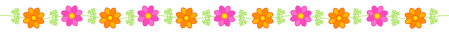 コスモスの花のライン・罫線イラスト