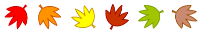 紅葉の葉ライン・罫線イラスト
