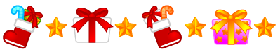 クリスマスブーツとプレゼントのライン・罫線イラスト