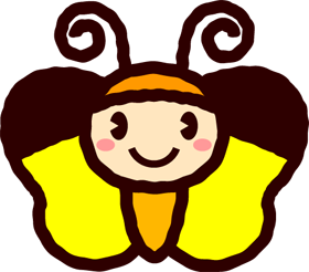 かわいいチョウチョのイラスト