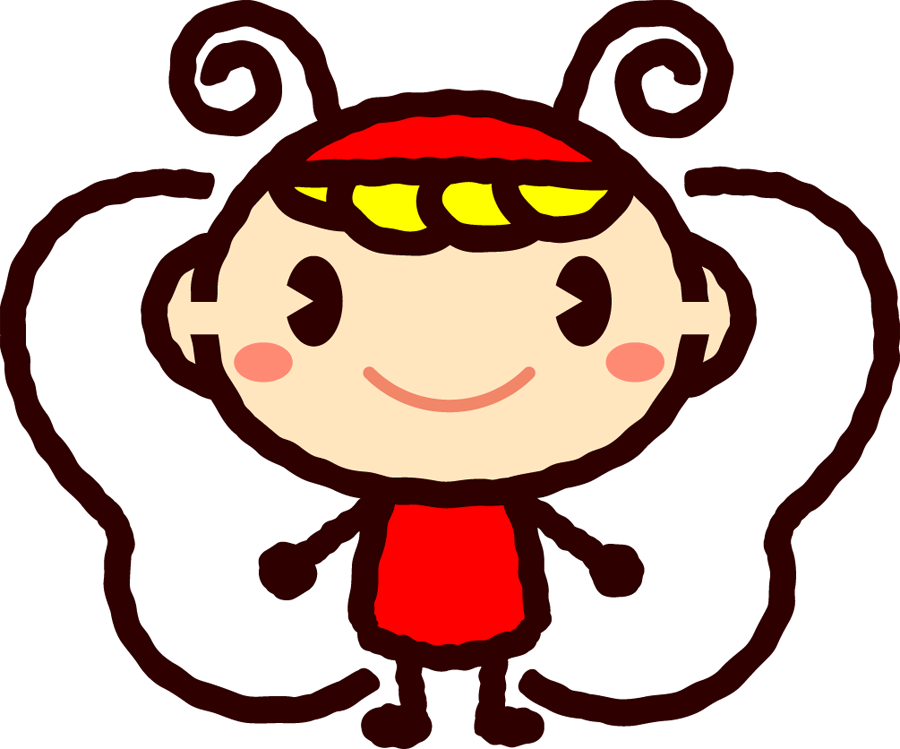 かわいい虫イラスト_ちょうちょ
