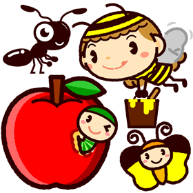 かわいい虫のイラスト