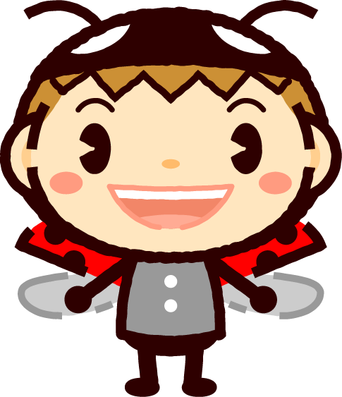 かわいいテントウムシのイラスト