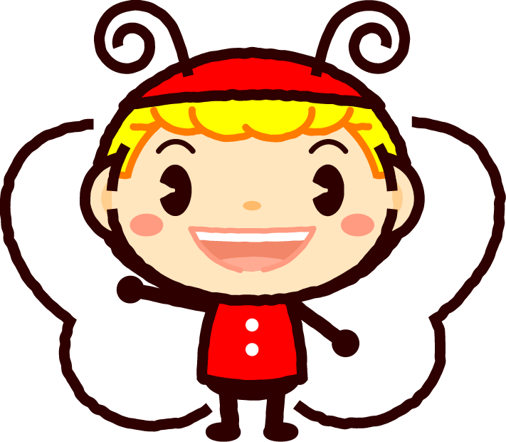 かわいいチョウチョのイラスト_こんにちは