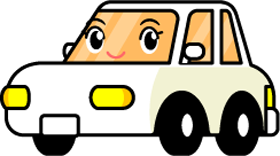 白い車イラスト