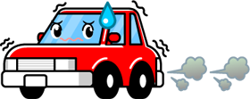 エンストしかけの車イラスト