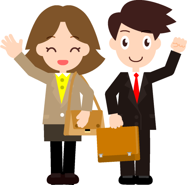 営業に行ってきます！イラスト