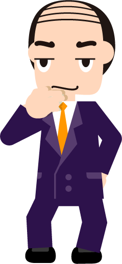 悪いことを企むイラスト（上司、悪徳業者）