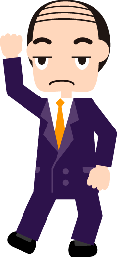 記憶に無いですねぇ。まじめに話を聞かないイラスト（上司、悪徳業者）