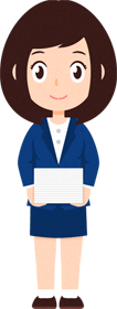 ビジネスイラスト/女性_書類を持つ