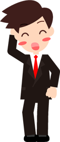 照れているサラリーマンのイラスト