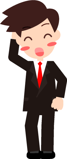 照れているサラリーマンのイラスト