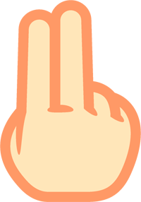 との手話イラスト