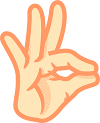 めの手話イラスト