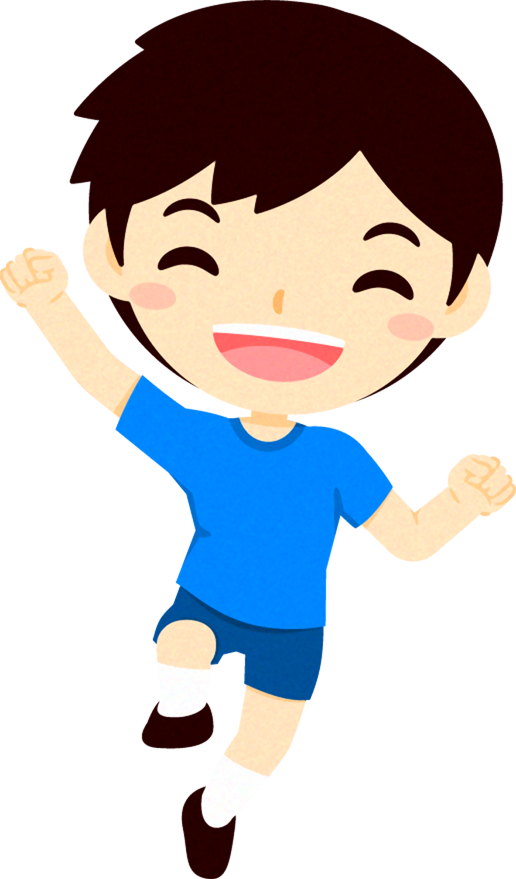 ジャンプする人々のイラスト_男の子