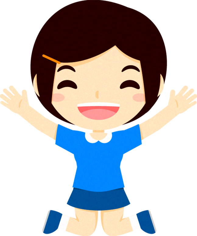ジャンプする人々のイラスト_女の子3